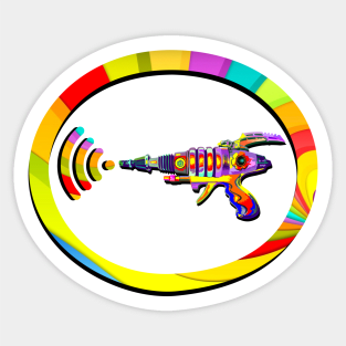 Rainbow - Raygun Circular Sticker